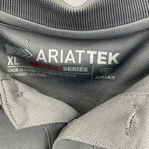 Ariattek Heat Series Gray Polo Shirt XL Short Sleeve Mens Moisture-Wicking Light - Picture 3 of 7
